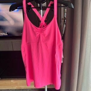 1-HR Sale ❤️!Adidas Hot Pink Strappy Cross-Back Athletic Tank